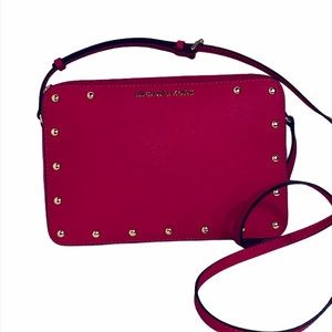 Michael Kors Sandrine Stud EWCrossbody Bag pink
